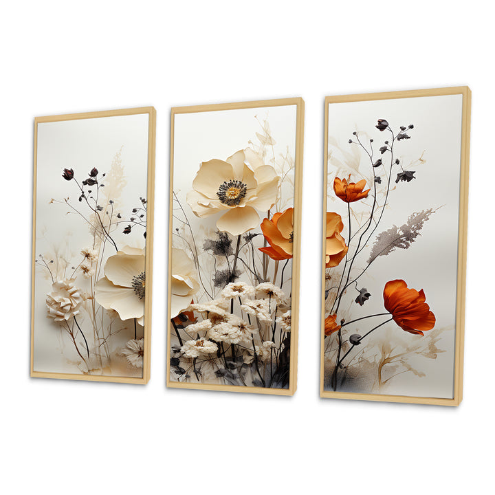 Bohemian Earthly Floral Collage II - Multi-Panels