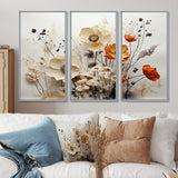 Bohemian Earthly Floral Collage II - Multi-Panels