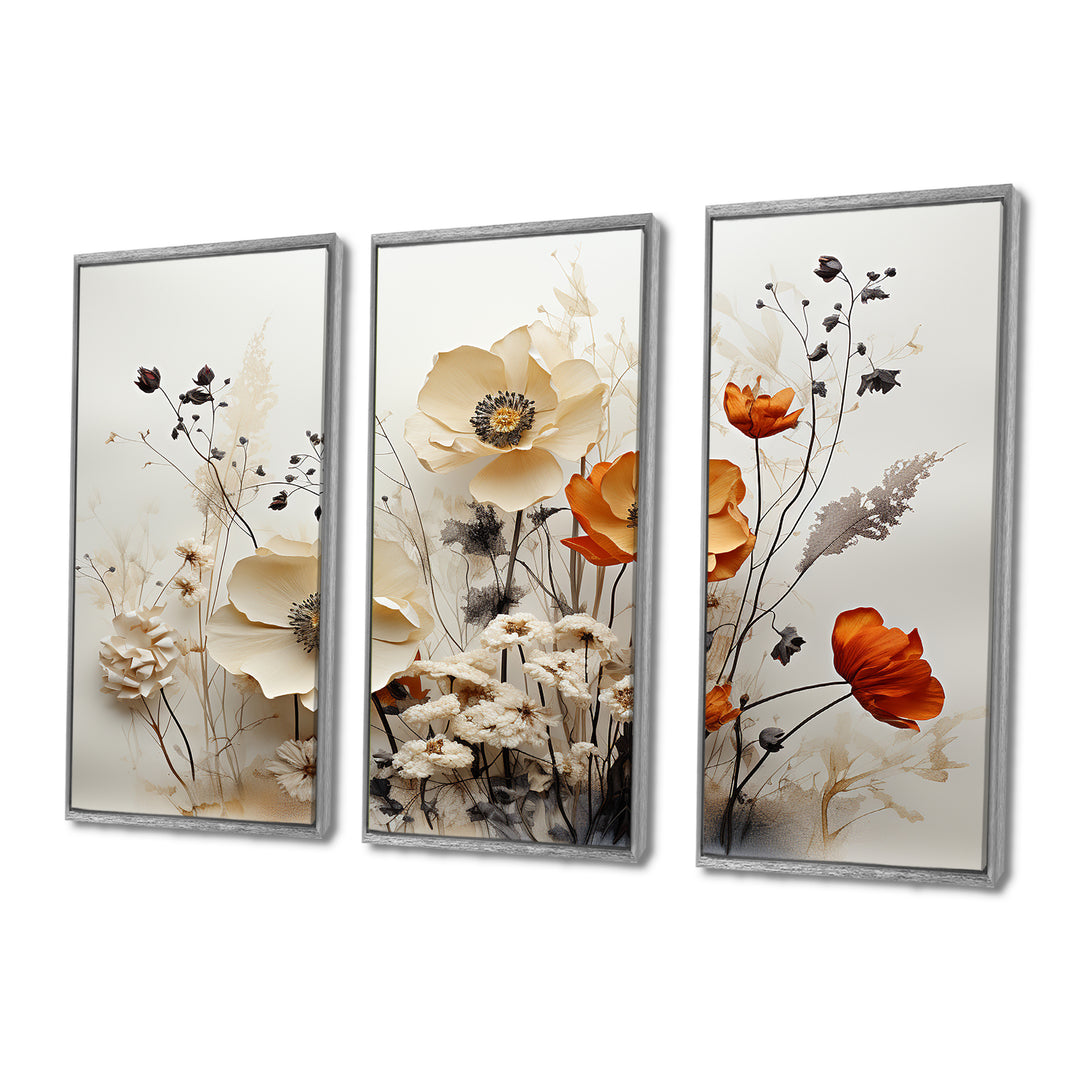 Bohemian Earthly Floral Collage II - Multi-Panels