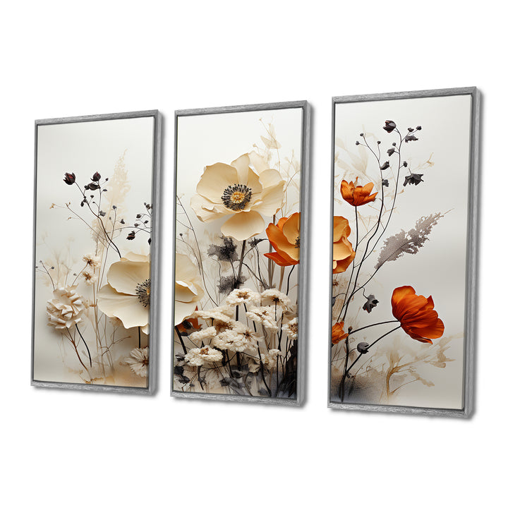 Bohemian Earthly Floral Collage II - Multi-Panels