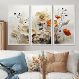 Bohemian Earthly Floral Collage II - Multi-Panels