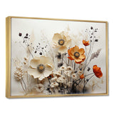 Bohemian Earthly Floral Collage II - Abstract Canvas Wall Art