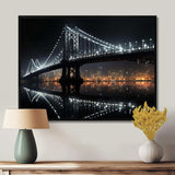 Black Bridge Of Light - Architecture Canvas Wall Art