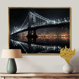 Black Bridge Of Light - Architecture Canvas Wall Art