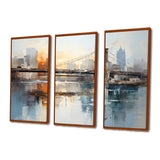 Beige Bridge Reflective Connections - Split Panel Canvas Art