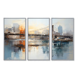 Beige Bridge Reflective Connections - Split Panel Canvas Art