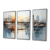 Beige Bridge Reflective Connections - Split Panel Canvas Art