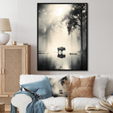 Grey Buffalo Ethereal Grazing - Buffalo Canvas Wall Art