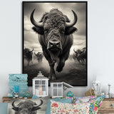 Grey Buffalo Grazing Giants - Buffalo Wall Decor