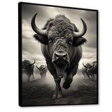 Grey Buffalo Grazing Giants - Buffalo Wall Decor