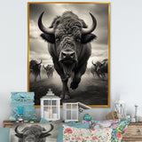 Grey Buffalo Grazing Giants - Buffalo Wall Decor