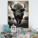 Grey Buffalo Grazing Giants - Buffalo Wall Decor