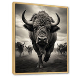 Grey Buffalo Grazing Giants - Buffalo Wall Decor