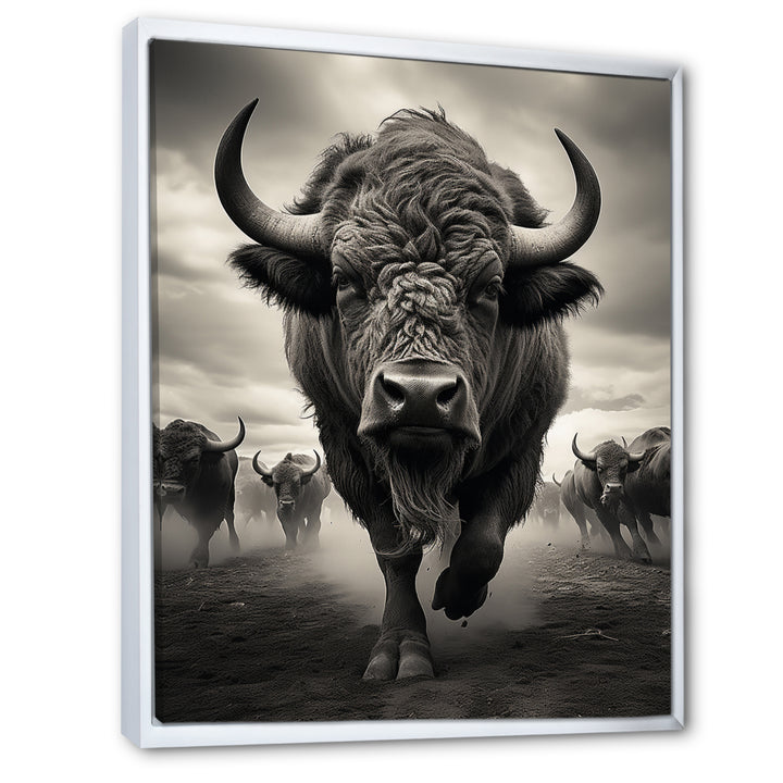 Grey Buffalo Grazing Giants - Buffalo Wall Decor