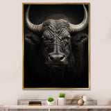 Grey Buffalo Majestic Horns - Buffalo Wall Art Prints