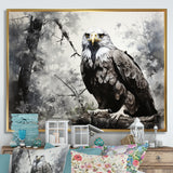 Grey Eagle Shadows Of Serenity - Eagle Framed Canvas Art