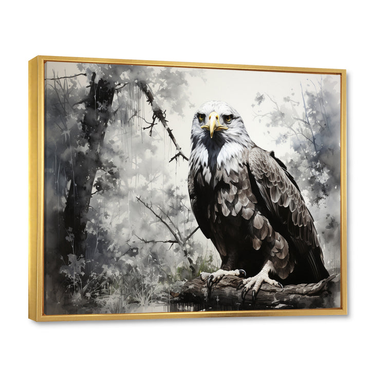 Grey Eagle Shadows Of Serenity - Eagle Framed Canvas Art