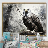 Grey Eagle Shadows Of Serenity - Eagle Framed Canvas Art