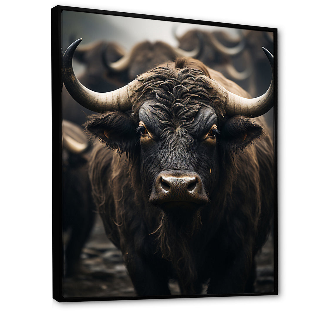 Brown Buffalo Whispers Of The - Buffalo Canvas Wall Art