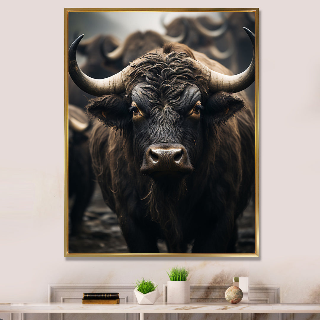 Brown Buffalo Whispers Of The - Buffalo Canvas Wall Art