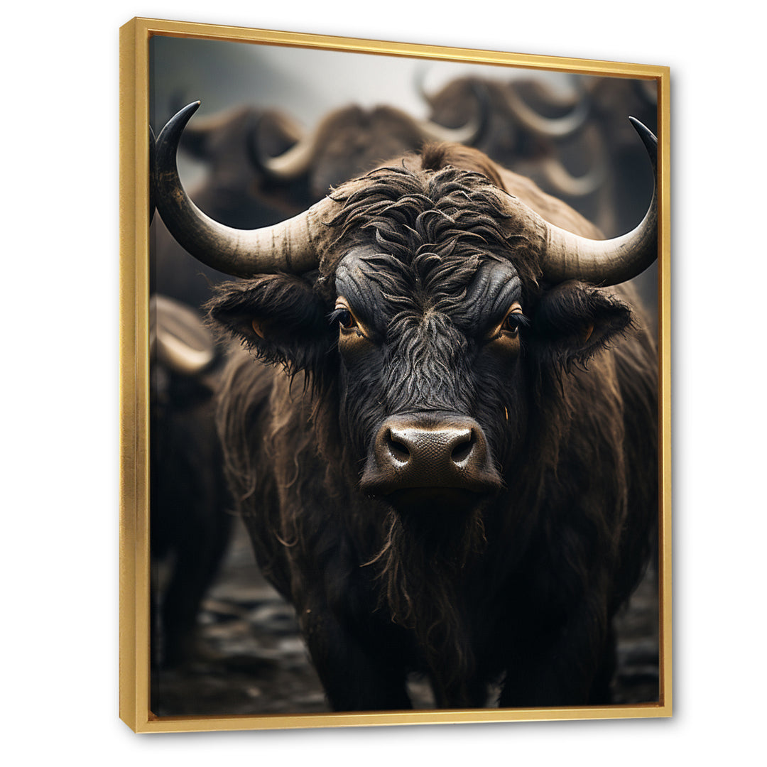 Brown Buffalo Whispers Of The - Buffalo Canvas Wall Art
