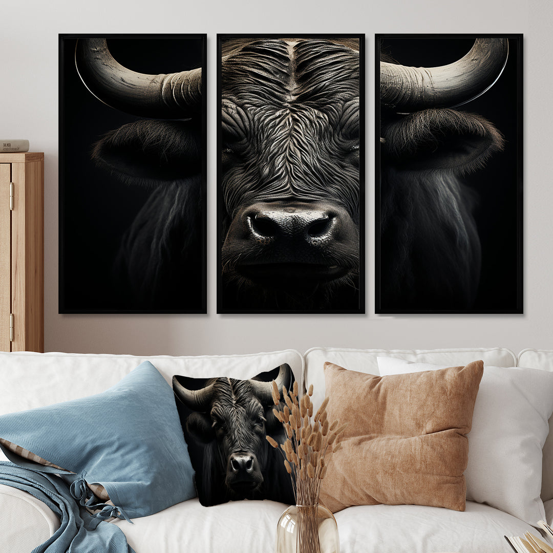 Black White Buffalo Whispers Of Wisdom - Multi-Panels