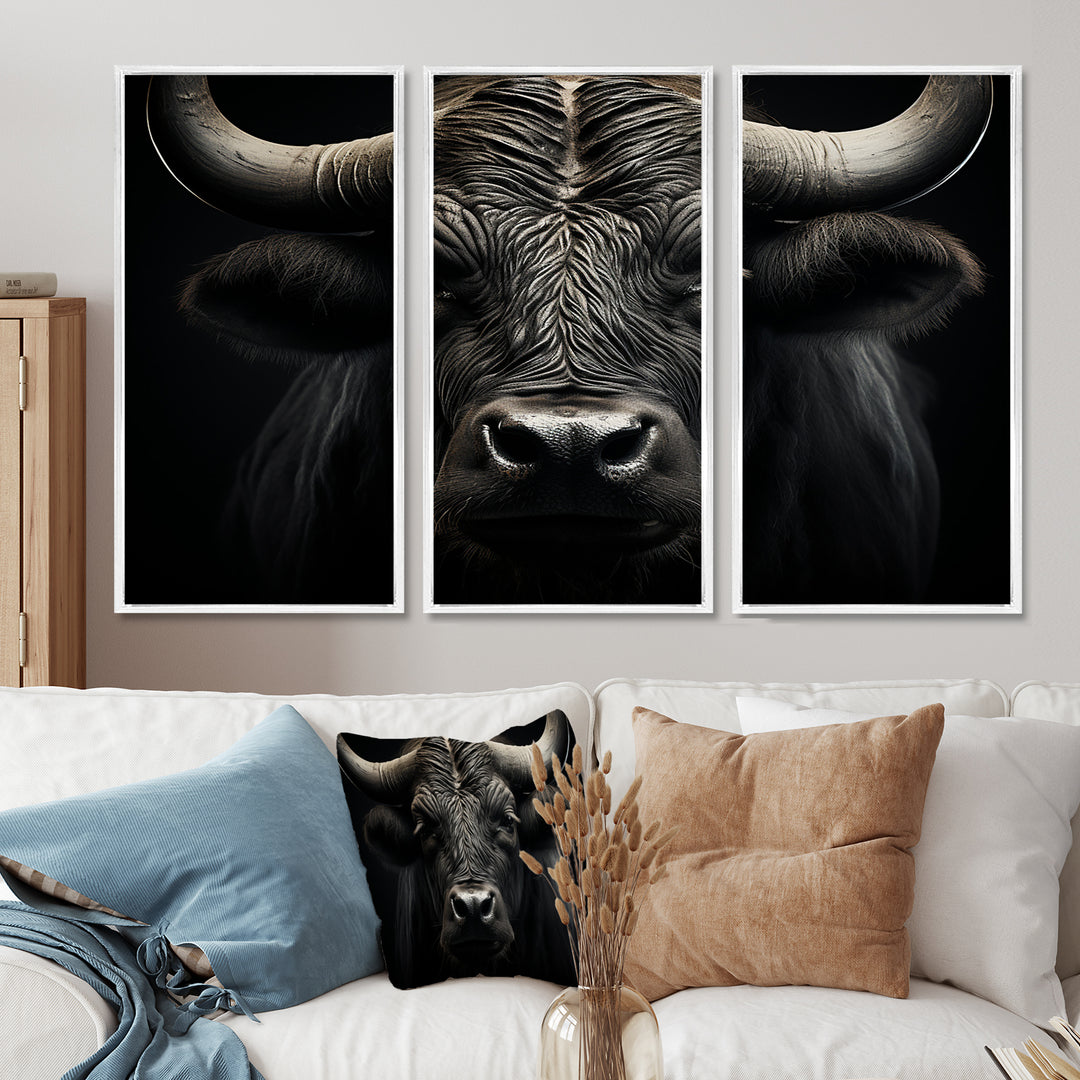 Black White Buffalo Whispers Of Wisdom - Multi-Panels