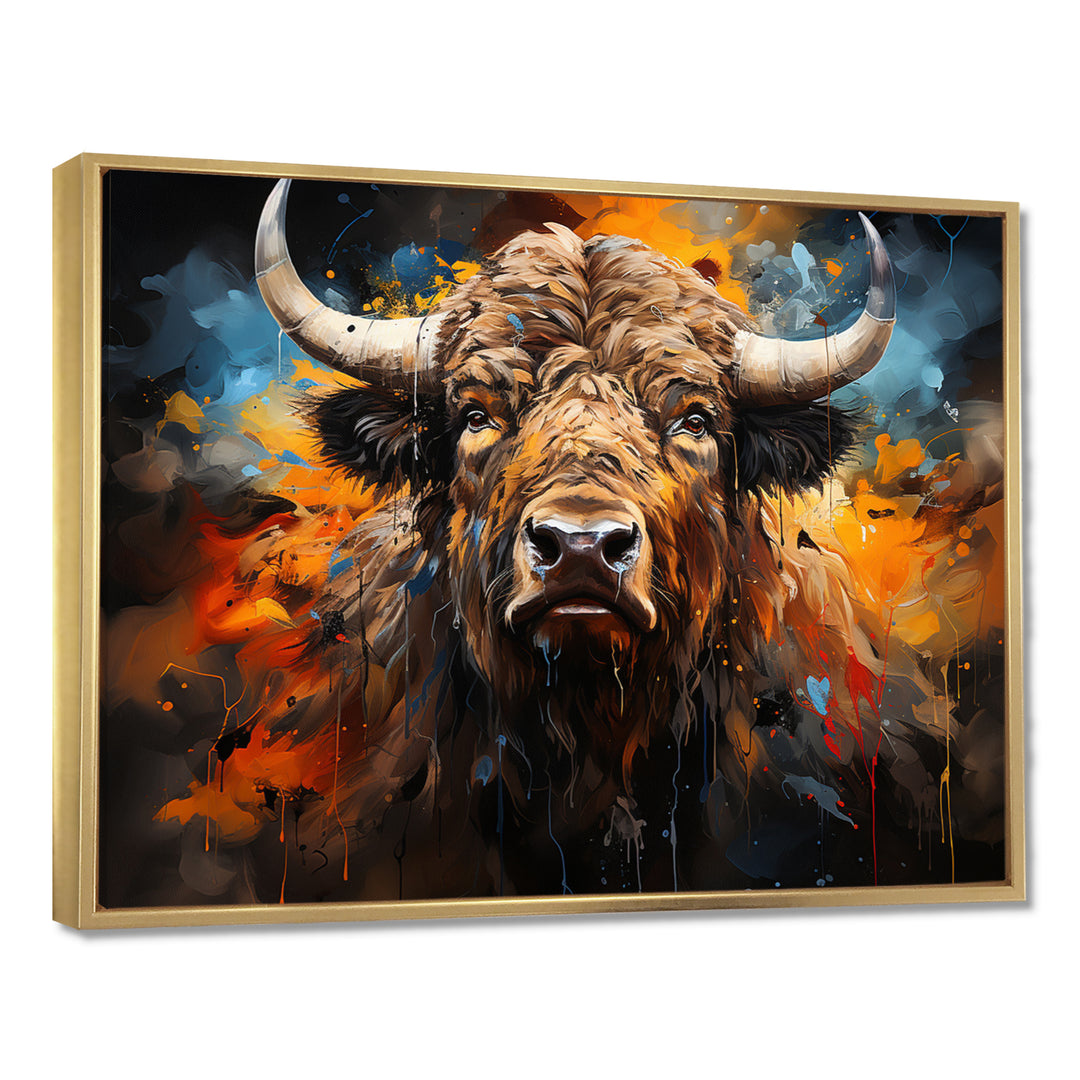 Buffalo Majestic Bison Collage - Brown Bison Wall Art