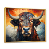 Buffalo Majestic Bison Geometric - Brown Bison Wall Art