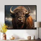 Buffalo Portrait - Animals Canvas Wall Art