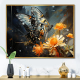 Yellow Black Butterfly Haven - Butterfly Canvas Wall Art