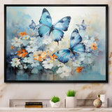 Blue White Butterfly Symphony - Butterfly Wall Decor
