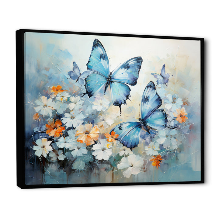Blue White Butterfly Symphony - Butterfly Wall Decor