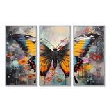 Orange Teal Butterfly Dancing Colors - Multi-Panels