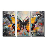 Orange Teal Butterfly Dancing Colors - Multi-Panels
