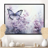 Purple Butterfly Enchanted Flight I - Animals Canvas Wall Art