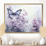 Purple Butterfly Enchanted Flight I - Animals Canvas Wall Art