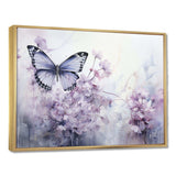 Purple Butterfly Enchanted Flight I - Animals Canvas Wall Art