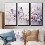Purple Butterfly Enchanted Flight II - Multi-Panels