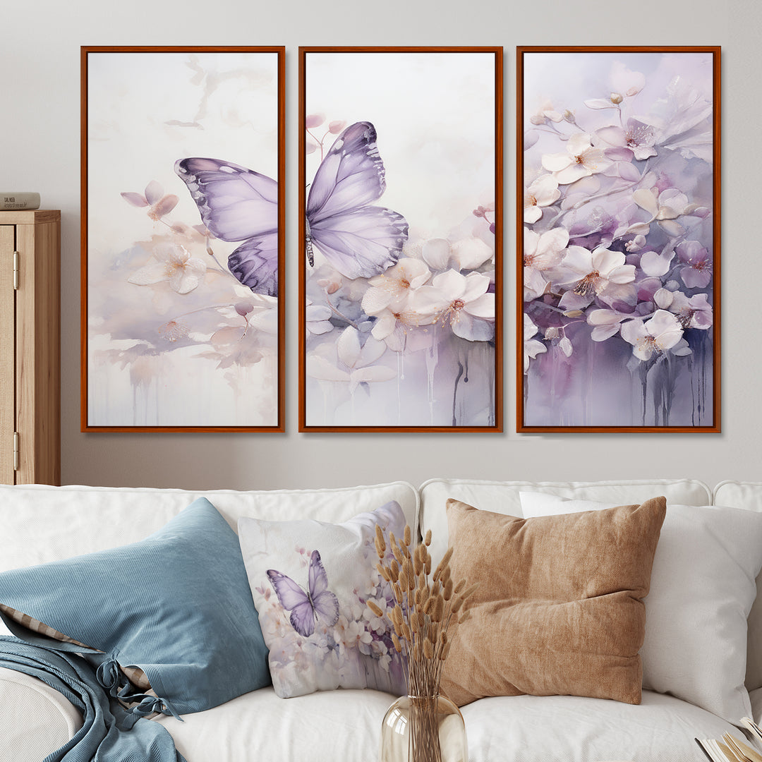 Purple Butterfly Enchanted Flight II - Multi-Panels