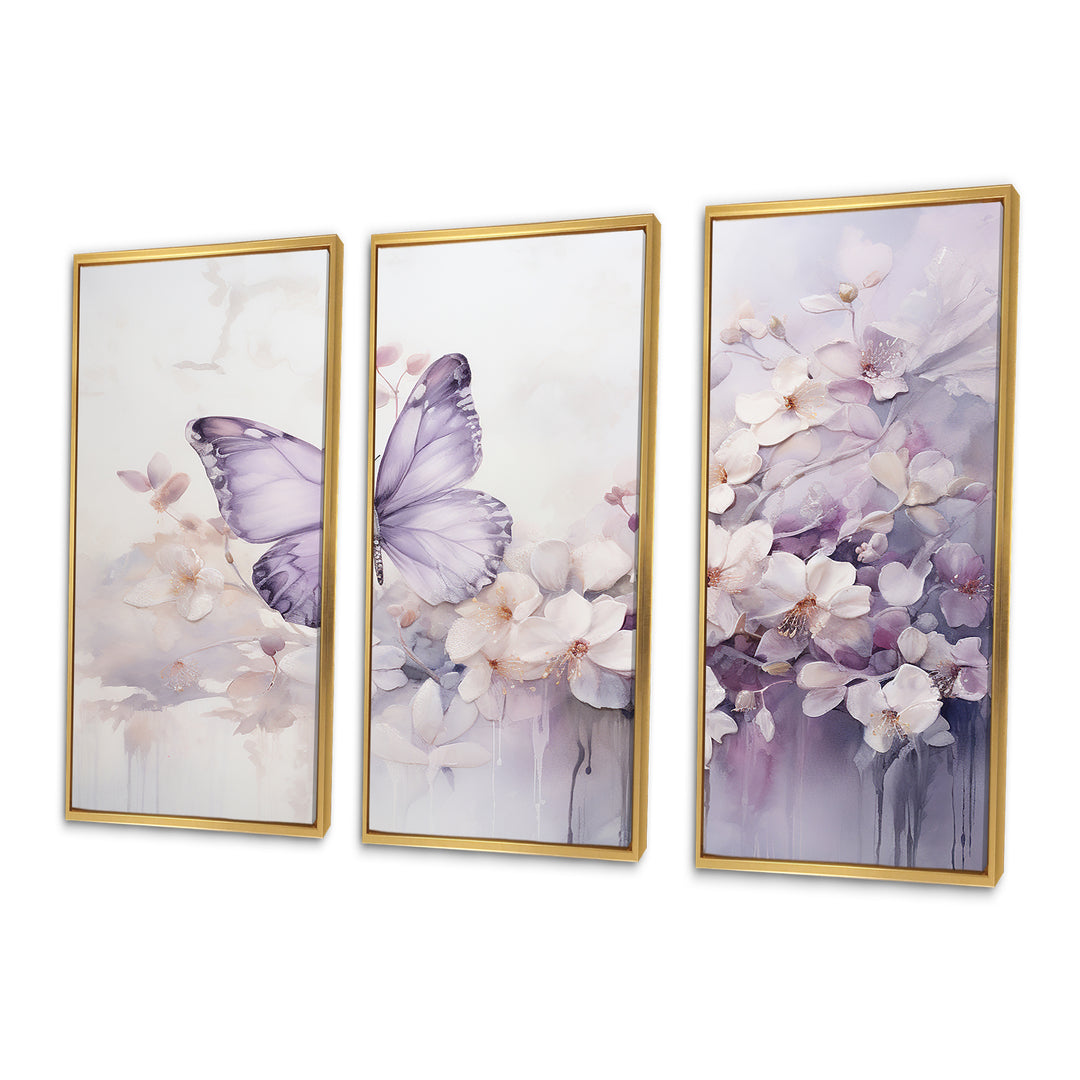 Purple Butterfly Enchanted Flight II - Multi-Panels