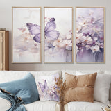 Purple Butterfly Enchanted Flight II - Multi-Panels