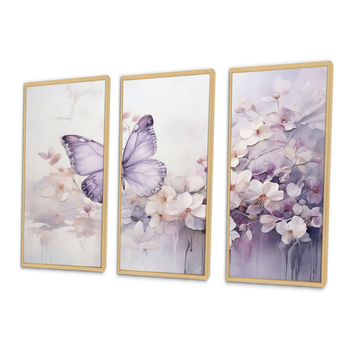 Purple Butterfly Enchanted Flight II - Multi-Panels