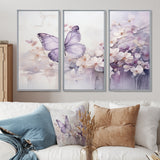 Purple Butterfly Enchanted Flight II - Multi-Panels