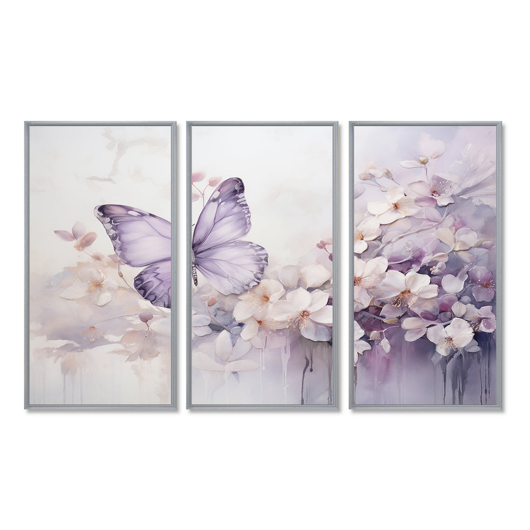 Purple Butterfly Enchanted Flight II - Multi-Panels