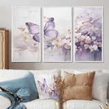 Purple Butterfly Enchanted Flight II - Multi-Panels