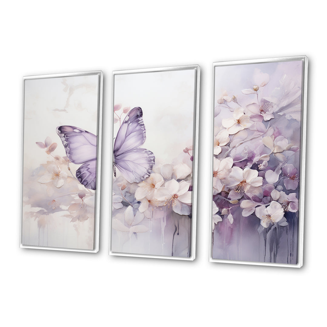 Purple Butterfly Enchanted Flight II - Multi-Panels