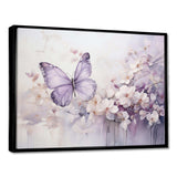 Purple Butterfly Enchanted Flight II - Animals Canvas Wall Art