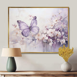 Purple Butterfly Enchanted Flight II - Animals Canvas Wall Art