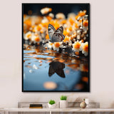 Orange Butterfly Floating Wonder - Butterfly Wall Art Prints